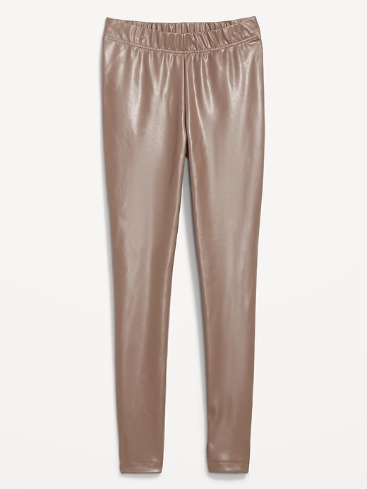 Image number 4 showing, High-Waisted Faux-Leather Leggings for Women