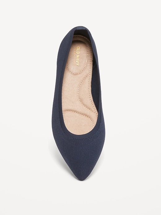 Image number 6 showing, Soft-Knit Pointed-Toe Ballet Flats