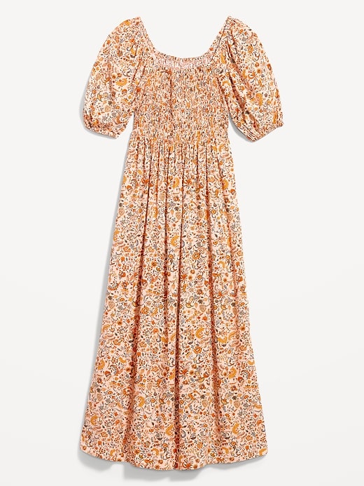 Image number 8 showing, Fit & Flare Smocked Floral Maxi Dress