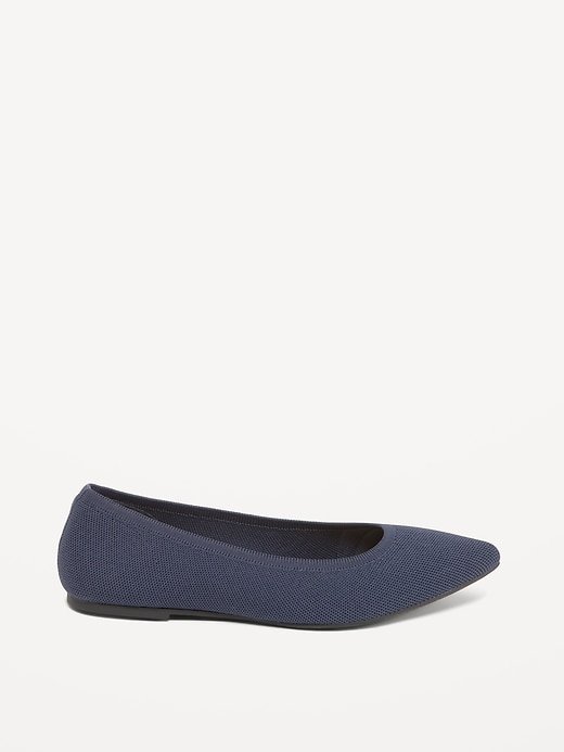 Image number 7 showing, Soft-Knit Pointed-Toe Ballet Flats