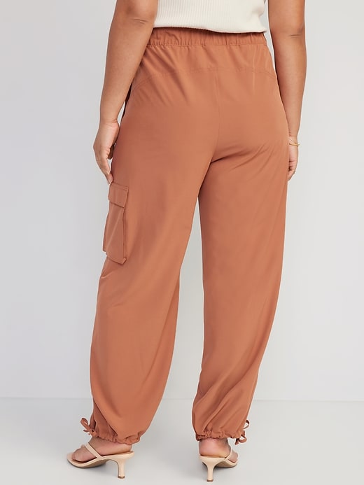 Image number 6 showing, High-Waisted StretchTech Wide-Leg Cargo Pants