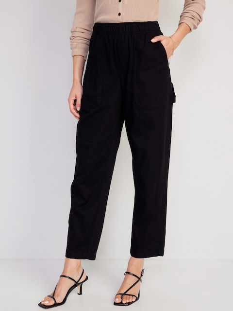 High-Waisted Pulla Utility Pants - Black