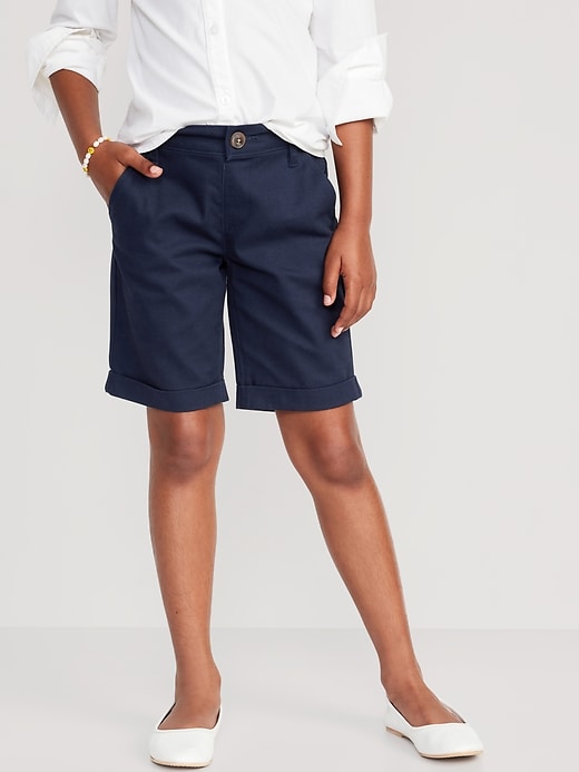 View large product image 1 of 4. School Uniform Pull-On Bermuda Shorts for Girls