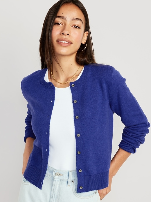 Image number 1 showing, SoSoft Crop Cardigan Sweater