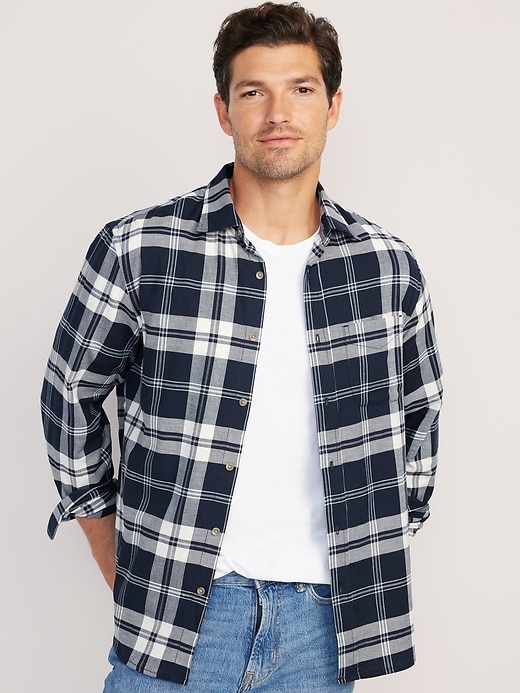 NWT: Old Navy Men’s Built-In Flex, Plaid Flannel Shirt, Red Tartan, Size XL