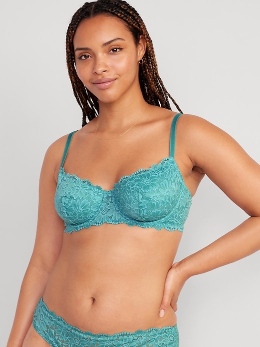 Image number 5 showing, Lace Underwire Balconette Bra