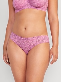 View large product image 5 of 8. Mid-Rise Lace Bikini Underwear