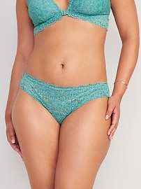 View large product image 5 of 8. Mid-Rise Lace Bikini Underwear