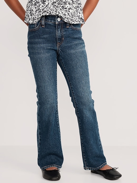 View large product image 1 of 5. Mid-Rise Built-In Tough Boot-Cut Jeans for Girls