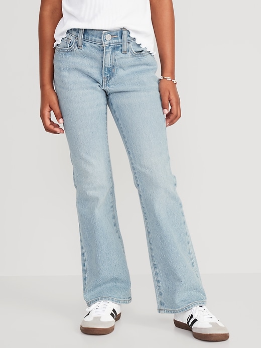 View large product image 1 of 5. Mid-Rise Built-In Tough Boot-Cut Jeans for Girls