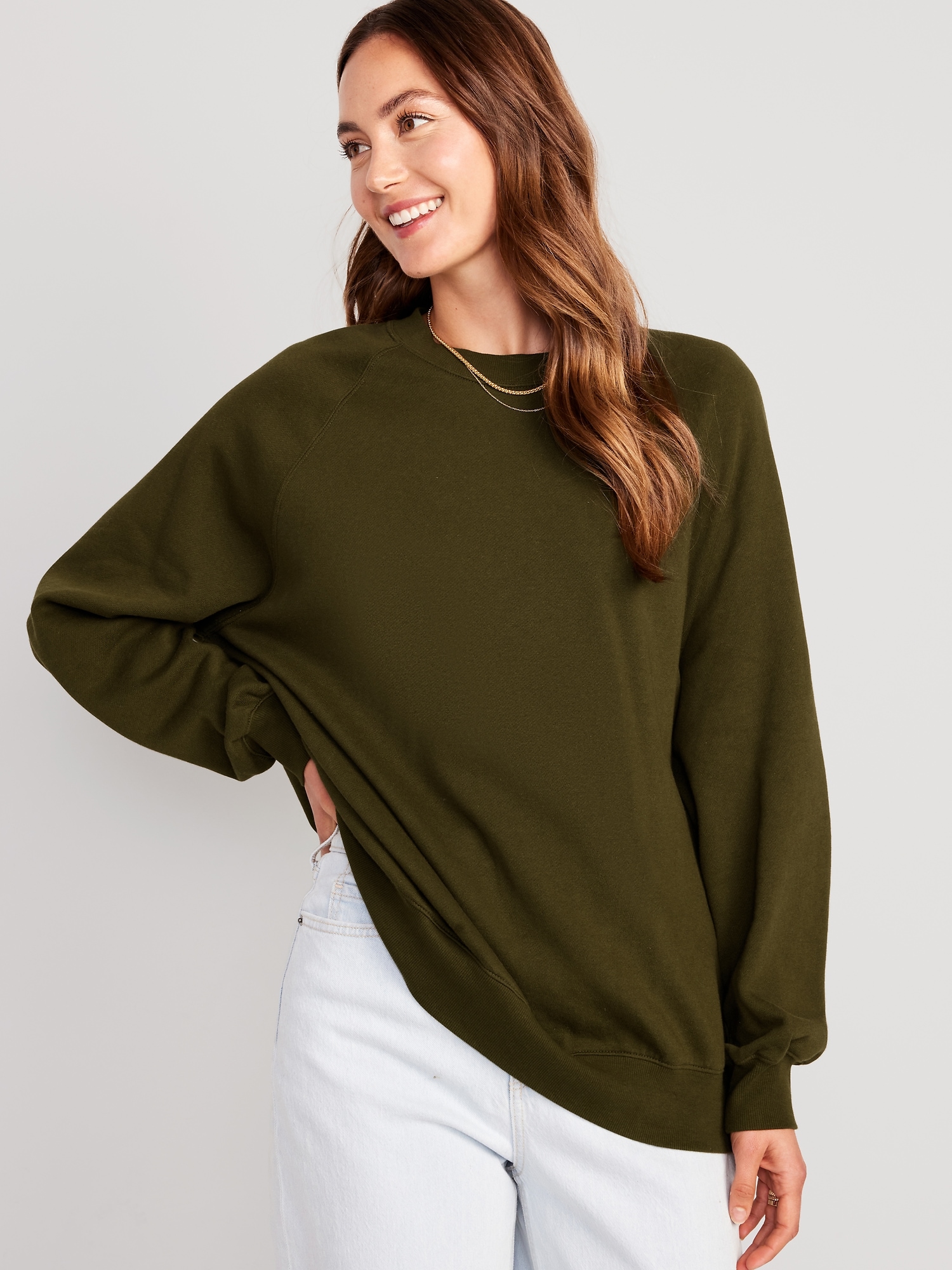Sweatshirt for Women Graphic vintage Women's Sweatshirt O Neck Long  SleevePartiesLoose Pullover Blouse Casual Drawstring L102 Khaki, Khaki,  3X-Large