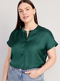 Dolman Sleeve Satin Popover Shirt for Women | Old Navy