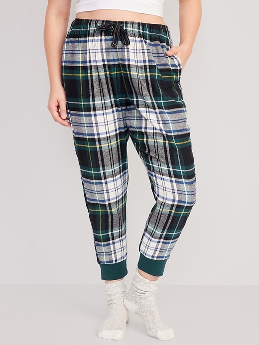 Women's Cotton Flannel Pajama Pants, Winter Joggers