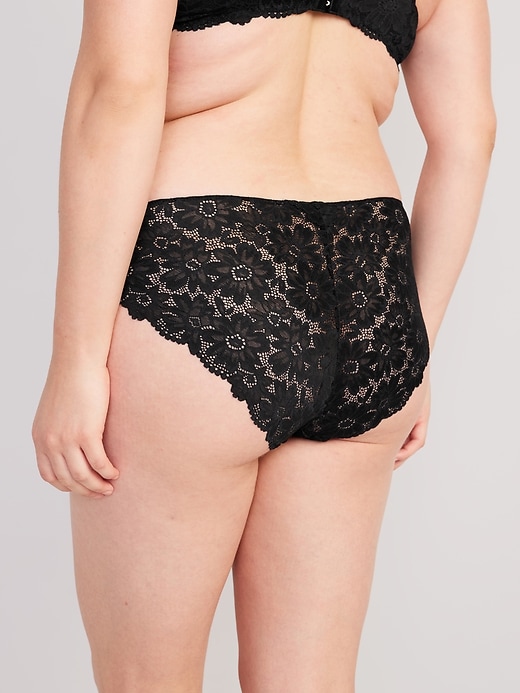 Image number 6 showing, Mid-Rise Lace Bikini Underwear