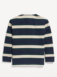 View large product image 3 of 3. Striped Long-Sleeve Rugby Polo Shirt for Boys