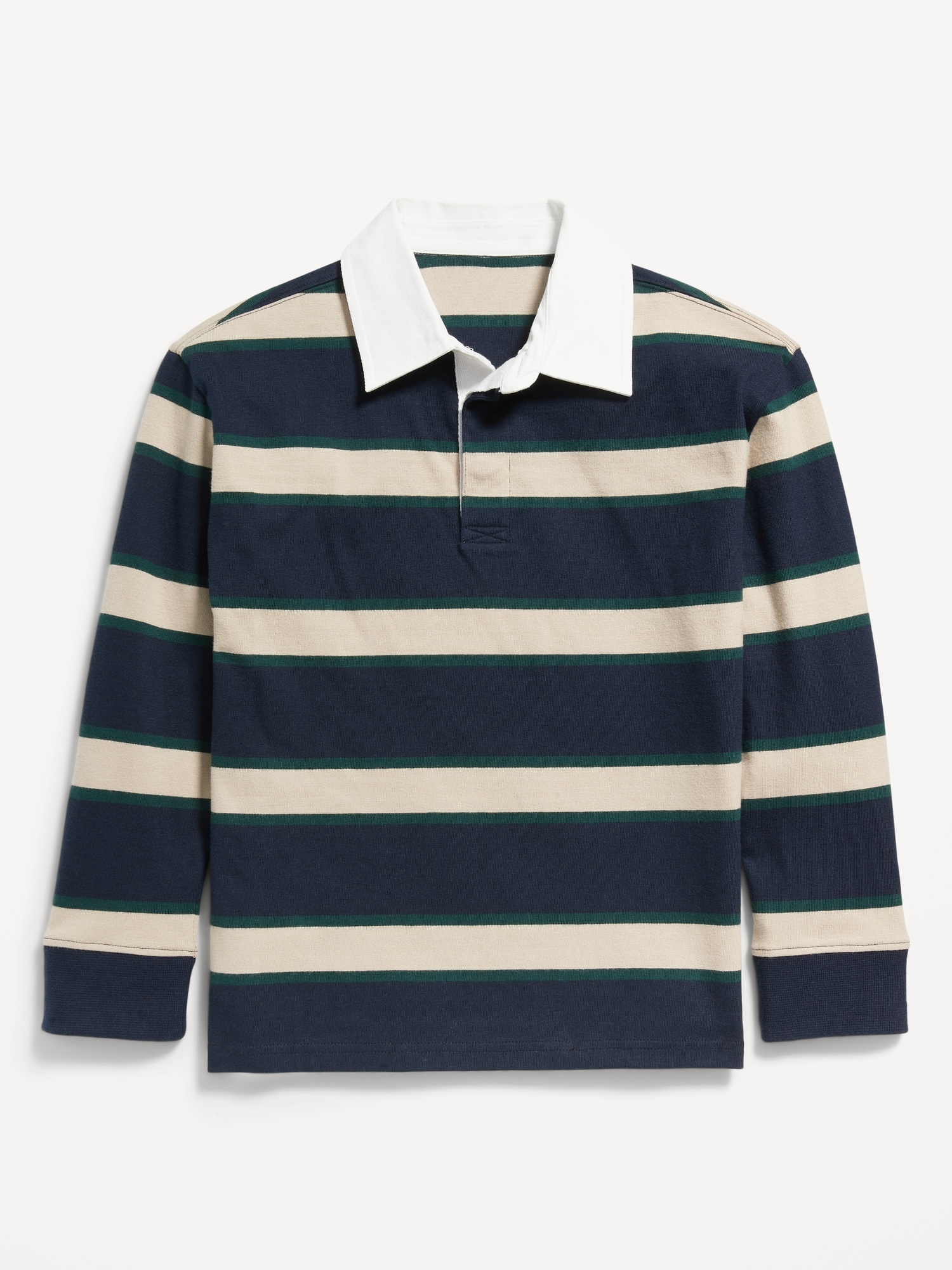 EOW Striped Long-Sleeve Polo Shirt