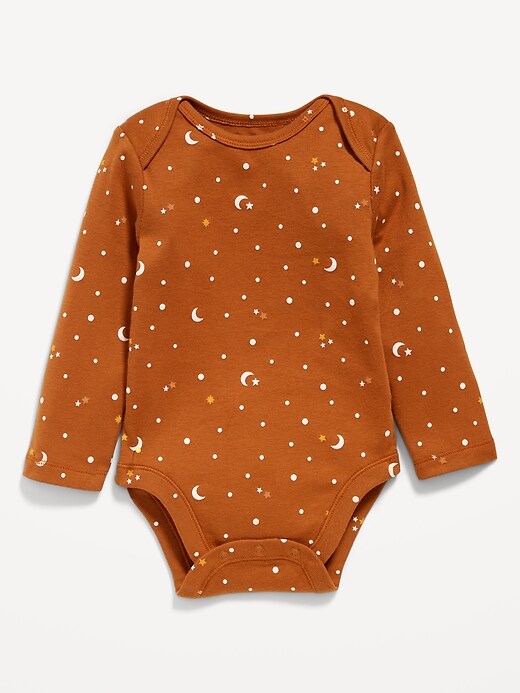 View large product image 1 of 1. Unisex Long-Sleeve Printed Bodysuit for Baby