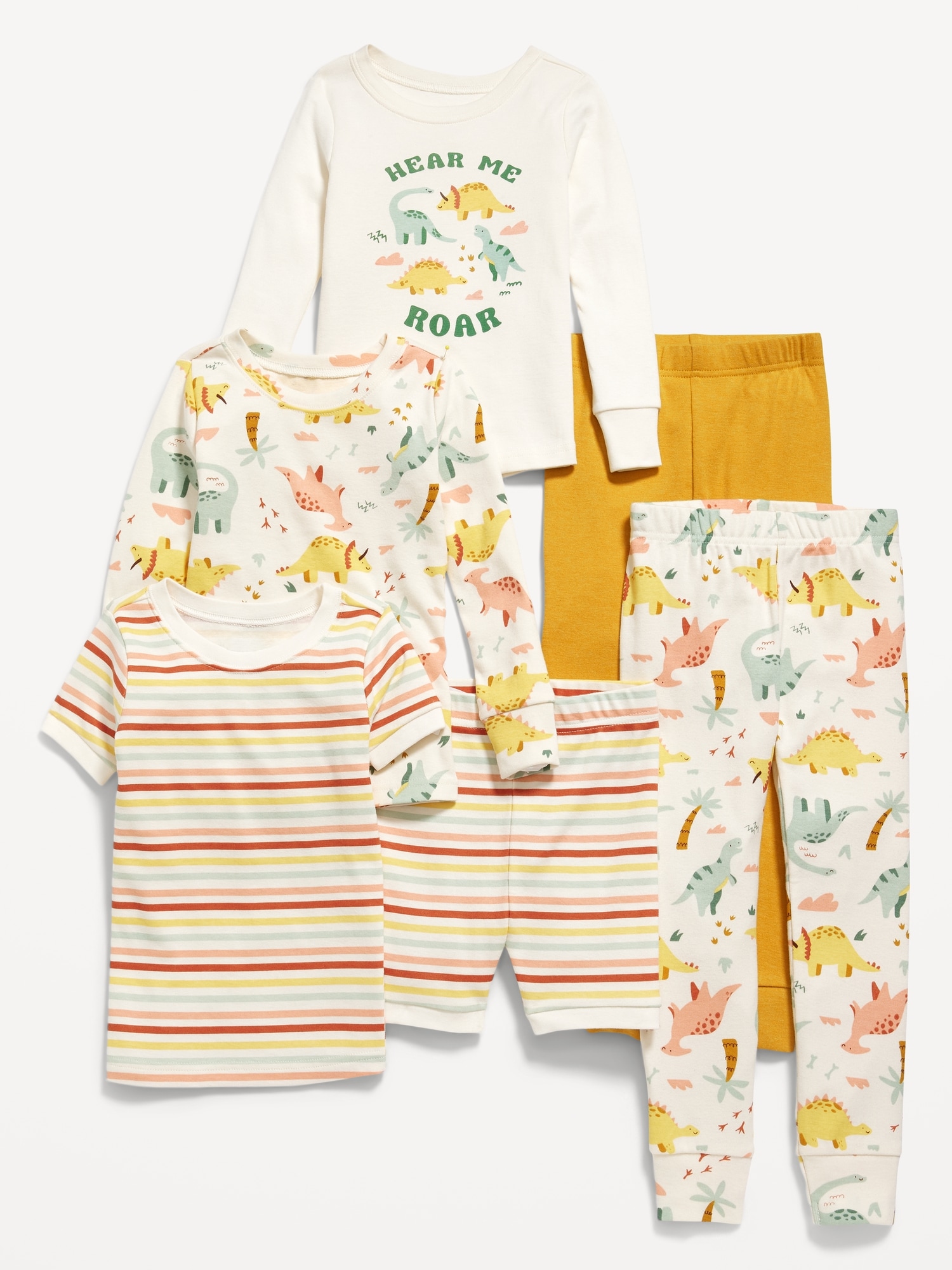 Oldnavy Unisex 6-Piece Printed Snug-Fit Pajama Set for Toddler & Baby Hot Deal