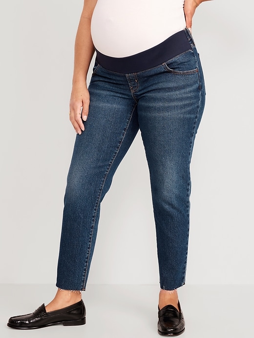 Image number 1 showing, Maternity Front Low Panel OG Straight Jeans