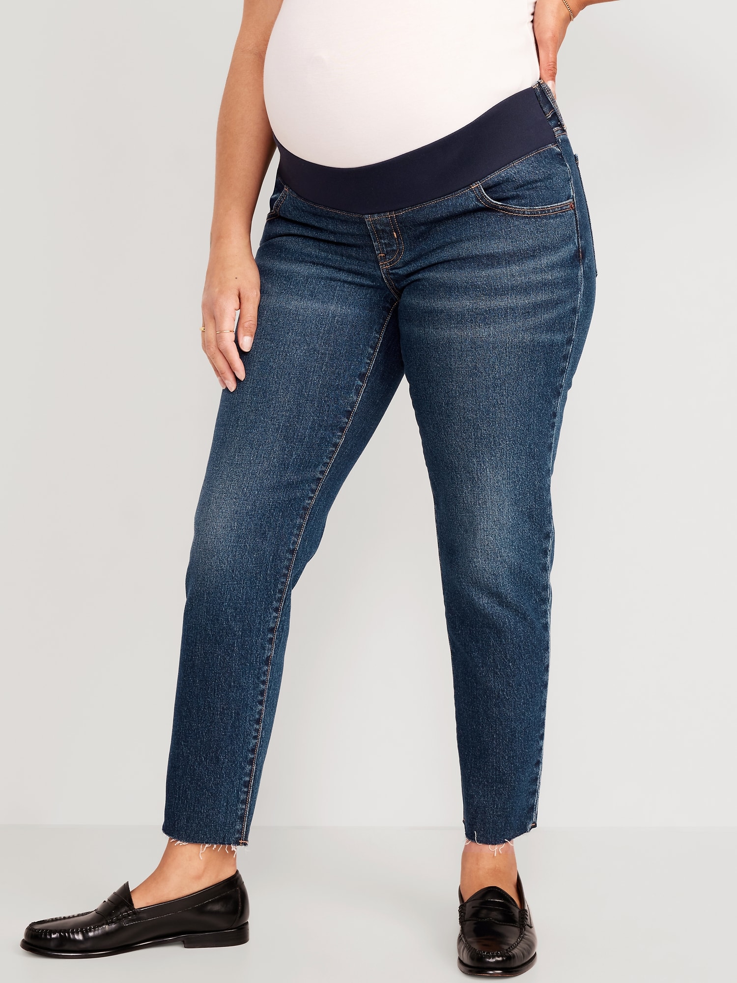 MAMAJEANS Capri - Cropped Maternity Jeans, Fringed, 3/4 Summer Premium  Jeans - Made in Italy