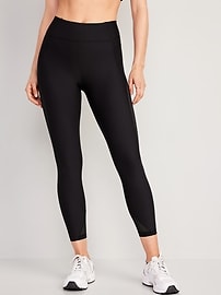 Old Navy High-Waisted PowerSoft Mesh-Panel Crop Leggings for Women -  ShopStyle