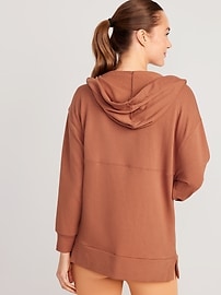 Essentials Women's French Terry Hooded Tunic Sweatshirt