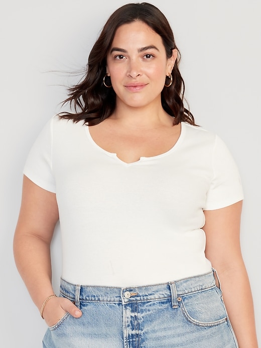 Fitted Rib-Knit T-Shirt | Old Navy