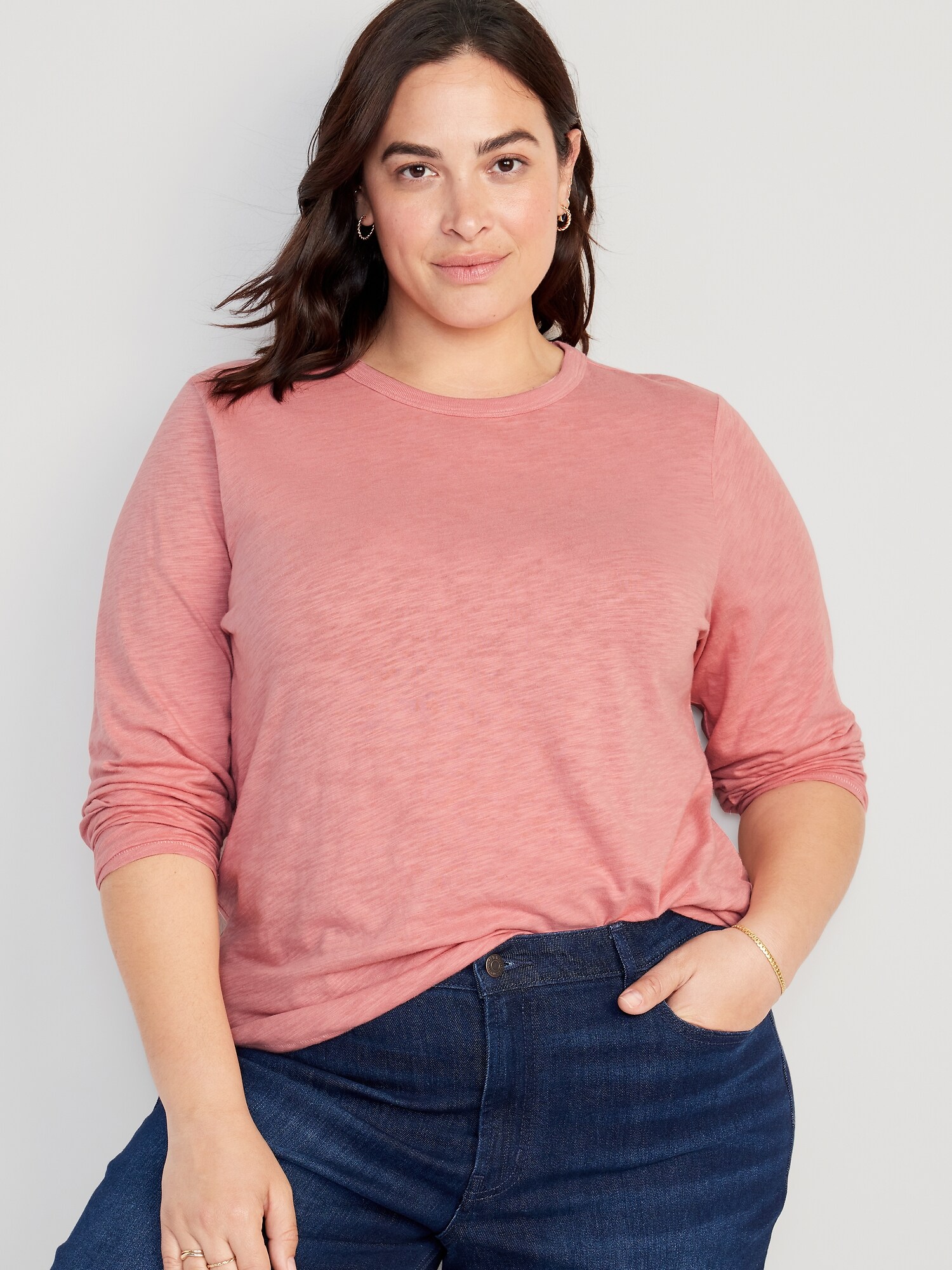 EveryWear Long-Sleeve Slub-Knit T-Shirt | Old Navy