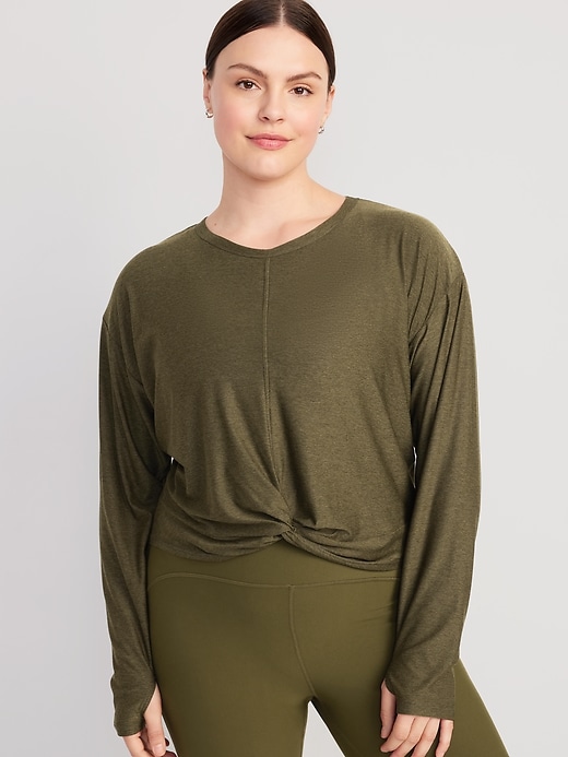 Image number 5 showing, Cloud 94 Soft Long-Sleeve Twist-Front Top