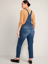 Image number 2 showing, Maternity Side-Panel OG Straight Jean Overalls