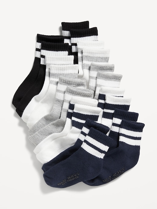 View large product image 1 of 1. Unisex Crew Socks 10-Pack for Toddler & Baby