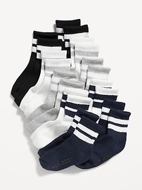 Image number 1 showing, Unisex Crew Socks 10-Pack for Toddler & Baby