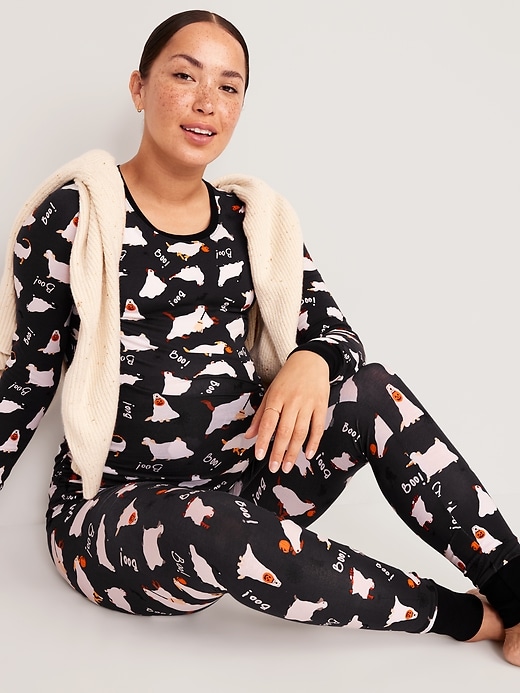 Image number 3 showing, Maternity Matching Jersey Pajama Top and Pants Set