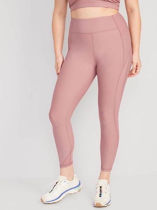 Image number 5 showing, High-Waisted PowerSoft Mesh-Panel 7/8 Leggings