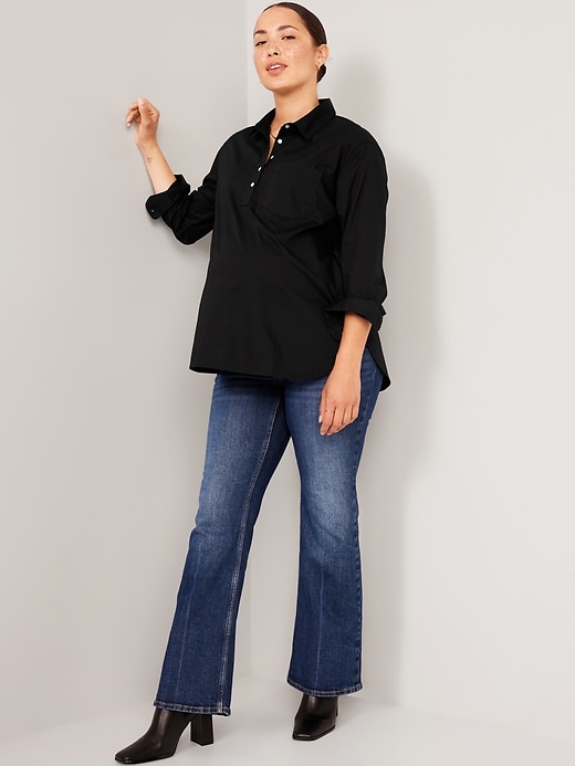 Image number 6 showing, Maternity Boyfriend Popover Shirt