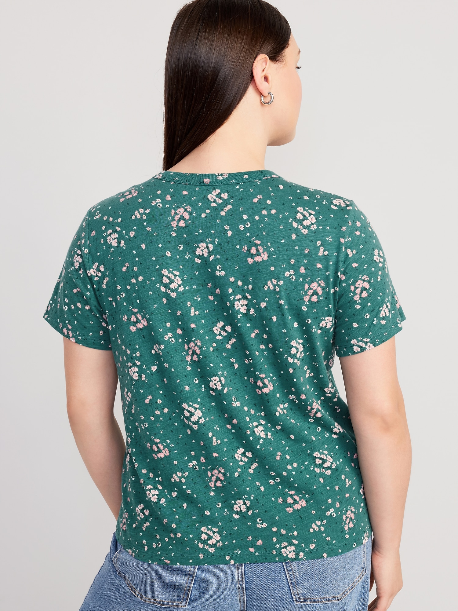 EveryWear Printed V-Neck T-Shirt for Women