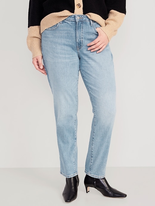 Image number 5 showing, High-Waisted OG Straight Cotton-Hemp Blend Ankle Jeans