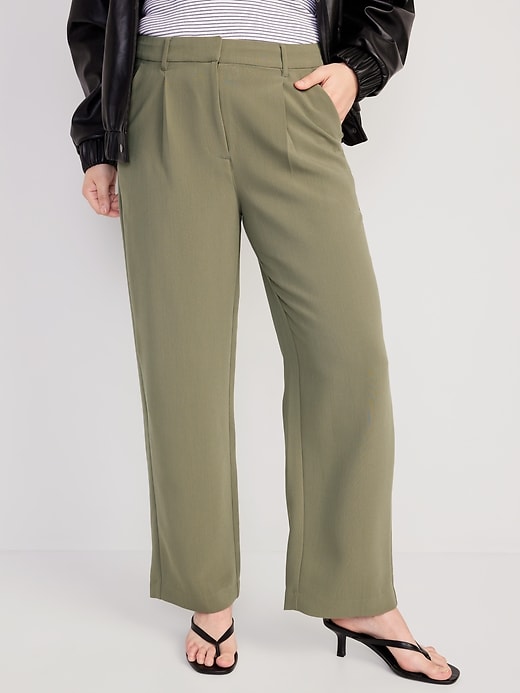 Image number 5 showing, Extra High-Waisted Taylor Wide-Leg Trouser Suit Pants