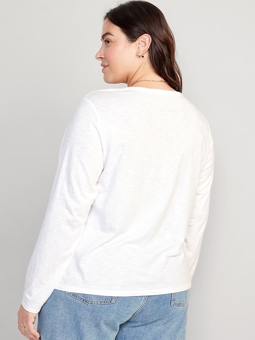 Image number 8 showing, EveryWear Long-Sleeve Slub-Knit T-Shirt