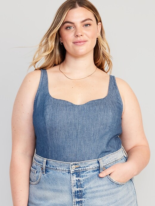 Image number 7 showing, Fitted Jean Cropped Top