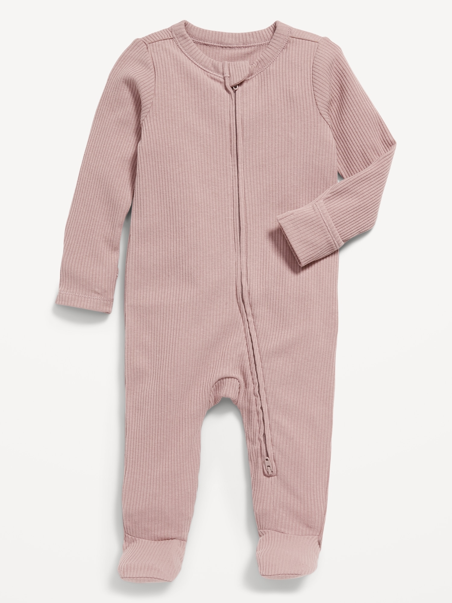 Unisex Sleep & Play Rib-Knit Footed One-Piece for Baby