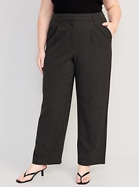 Extra High-Waisted Pleated Taylor Wide-Leg Trouser Suit Pants for Wome –  Search By Inseam