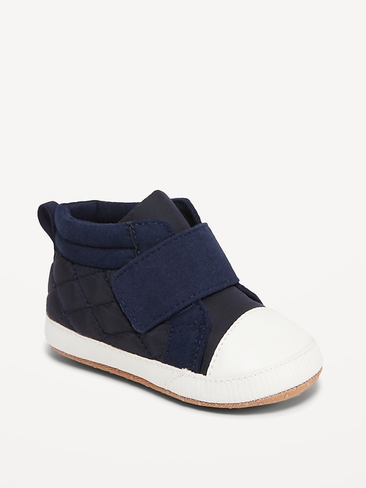 View large product image 1 of 1. High-Top Quilted Textured Sneakers for Baby
