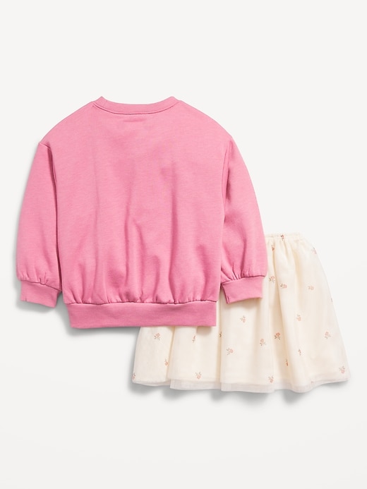 Crew-Neck Sweatshirt and Tulle Skirt Set for Toddler Girls | Old Navy