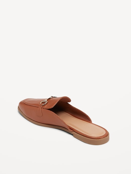 Image number 6 showing, Faux-Leather Loafer Mule Shoes