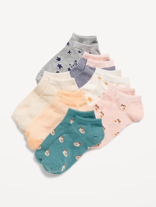 View large product image 1 of 1. Printed Ankle Socks 7-Pack for Girls
