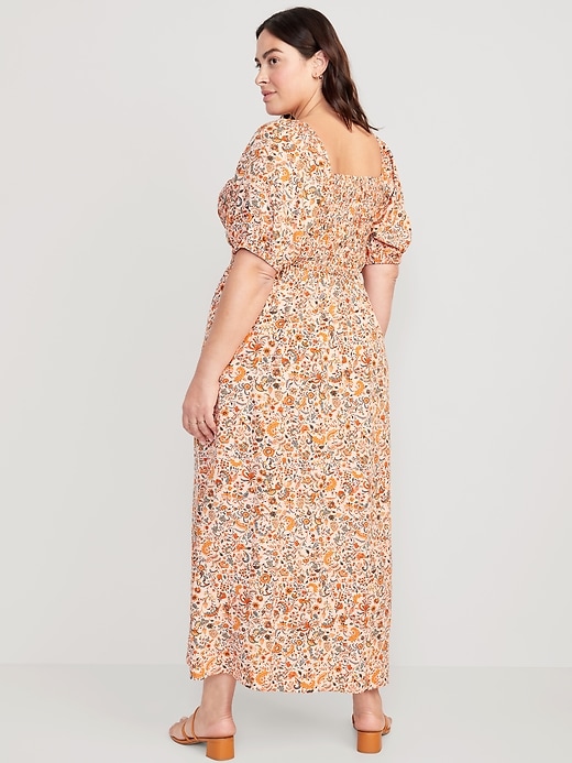 Image number 7 showing, Fit & Flare Smocked Floral Maxi Dress