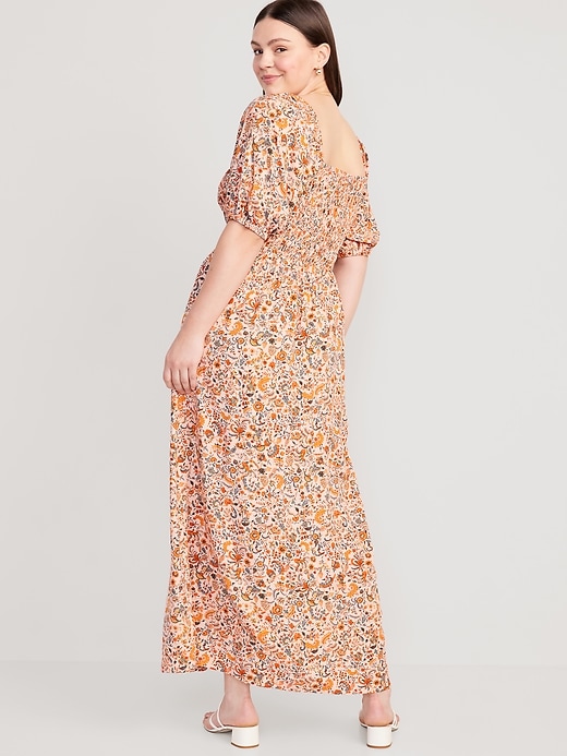 Image number 5 showing, Fit & Flare Smocked Floral Maxi Dress