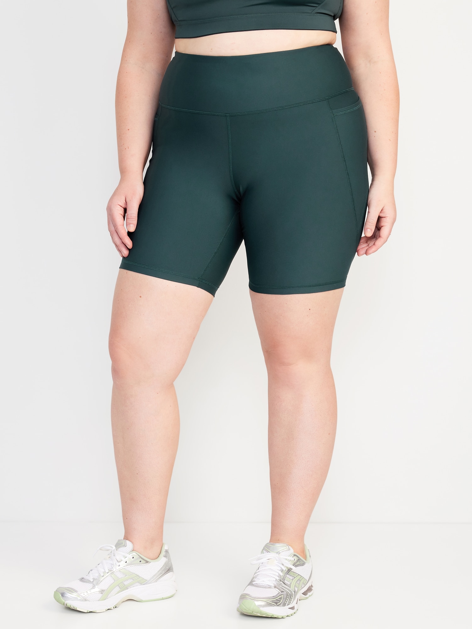 HighWaisted PowerSoft Biker Shorts for Women 8inch inseam Old Navy