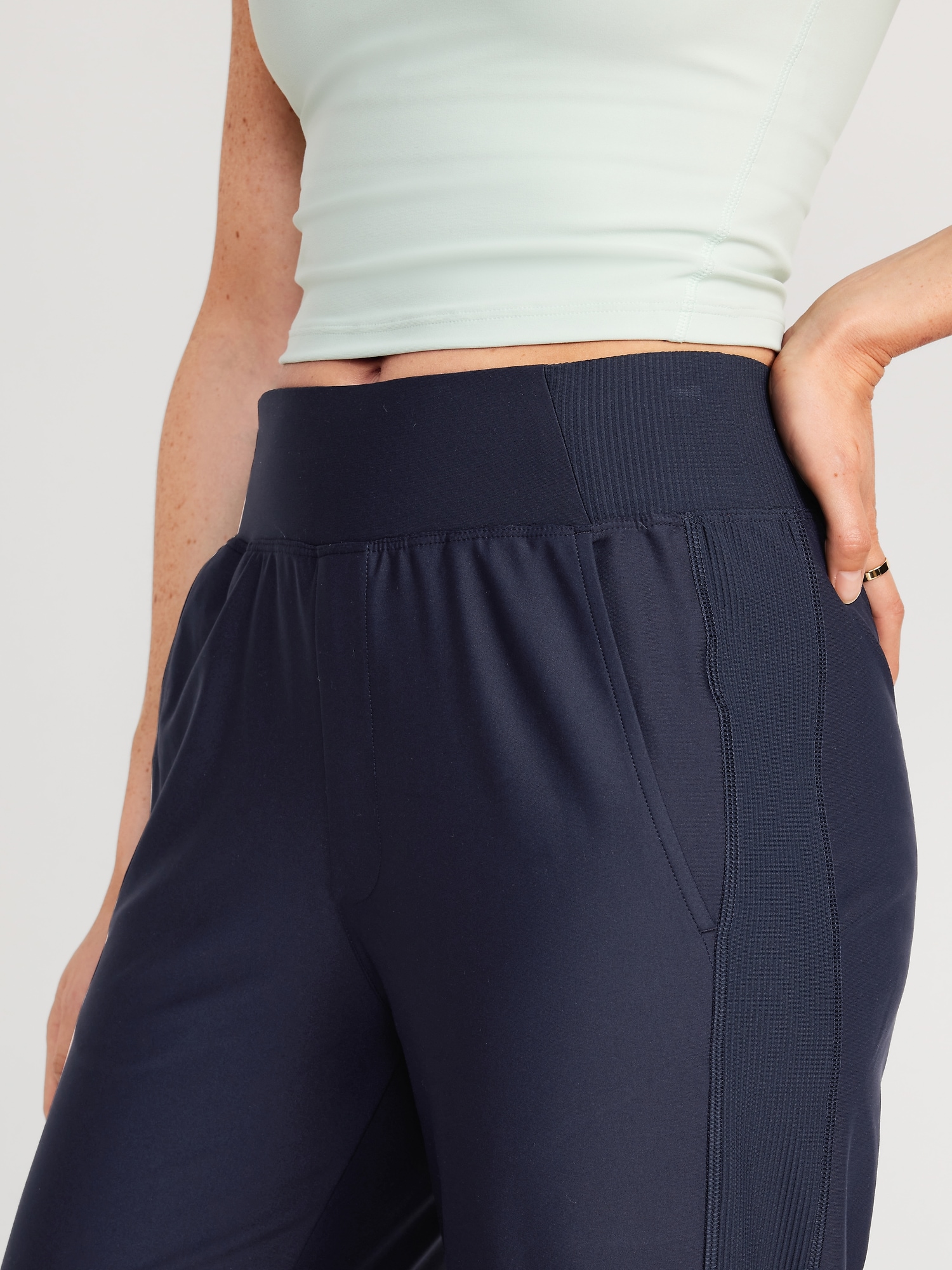 High-Waisted PowerSoft Combination Taper Pants | Old Navy
